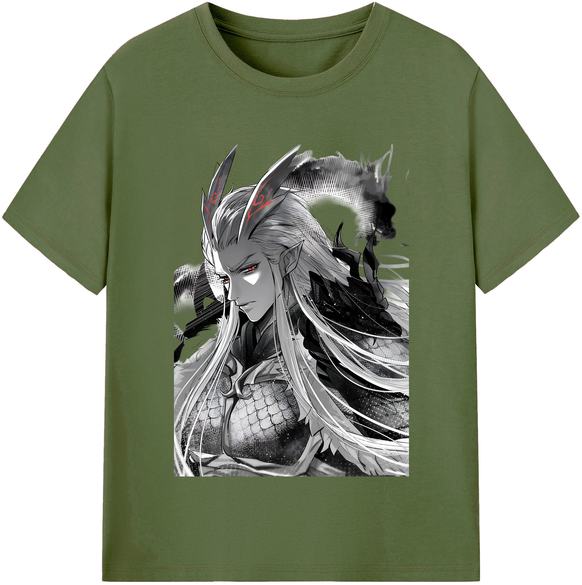 （画像用） Ne Zha 2 ナタ 魔童の大暴れ 綿100％半袖Tシャツ（フロントプリント）
